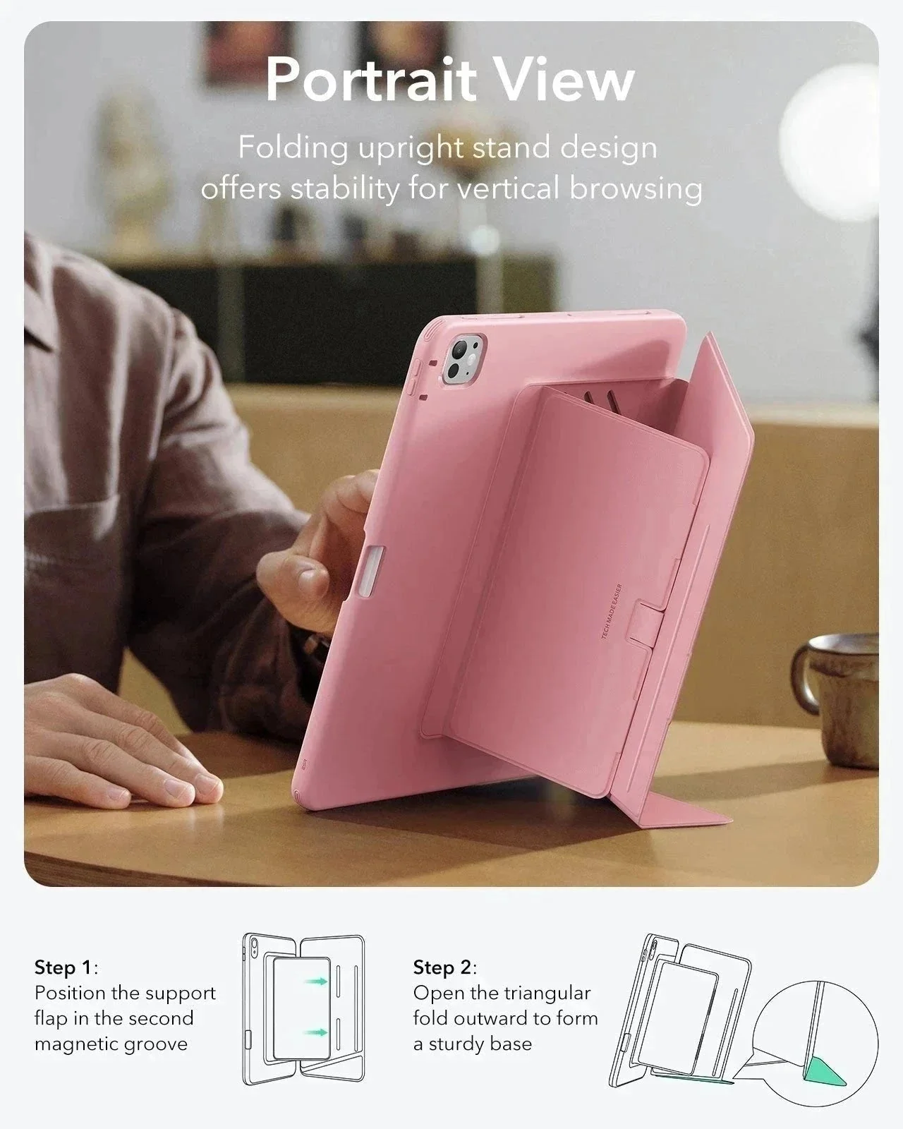 iPad Pro 13ʺ (2025) Flip Transformation Bundle - Pink - Image 5
