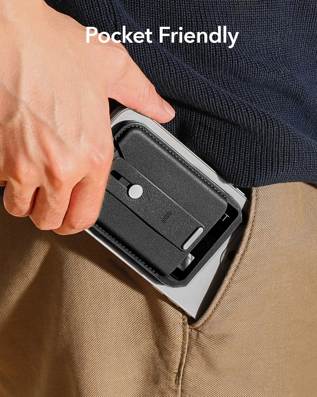 Grip Wallet Stand (HaloLock) - Black Carbon Fiber - Image 9