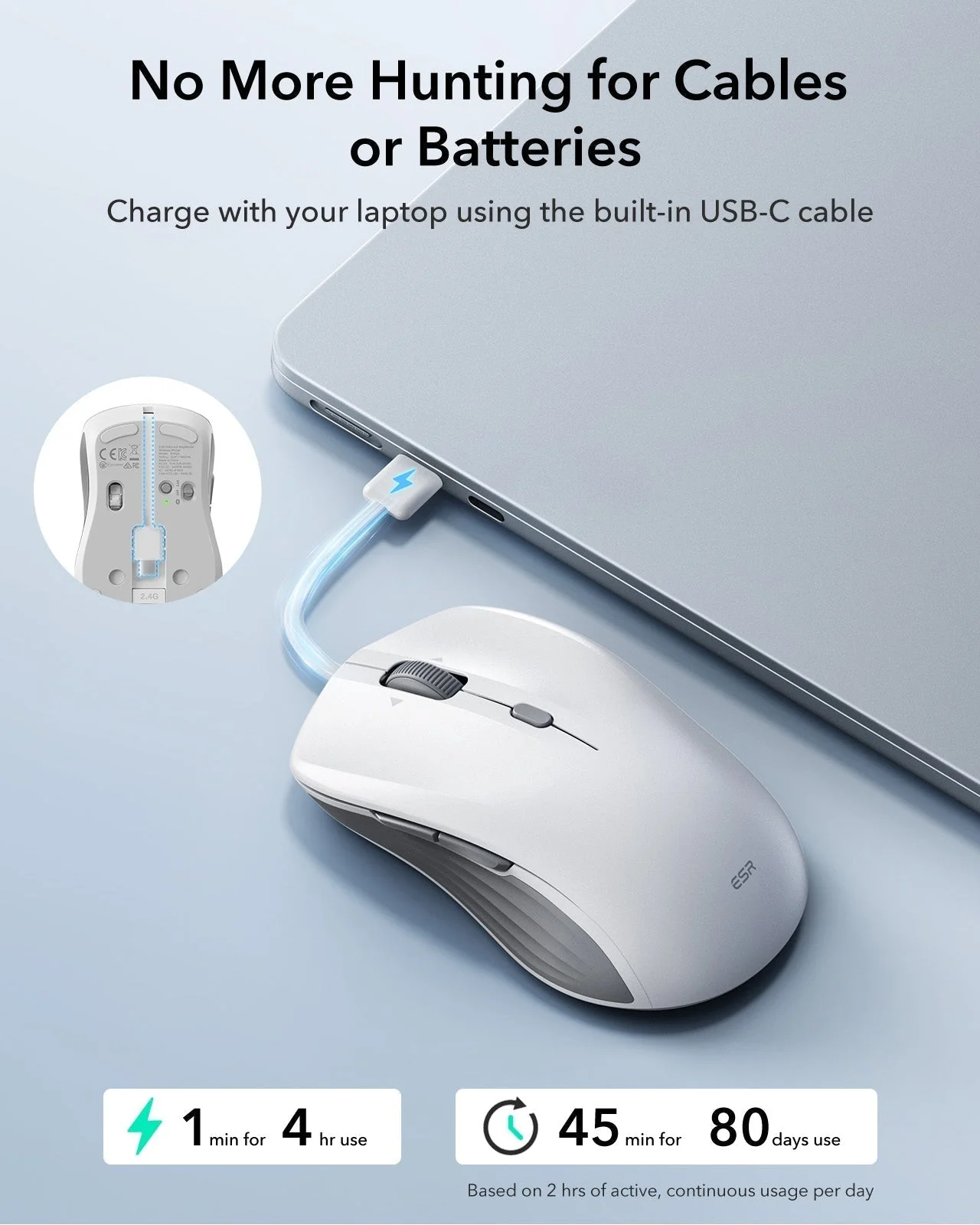 ESR MagMouse™ Wireless Mouse - White - Image 6