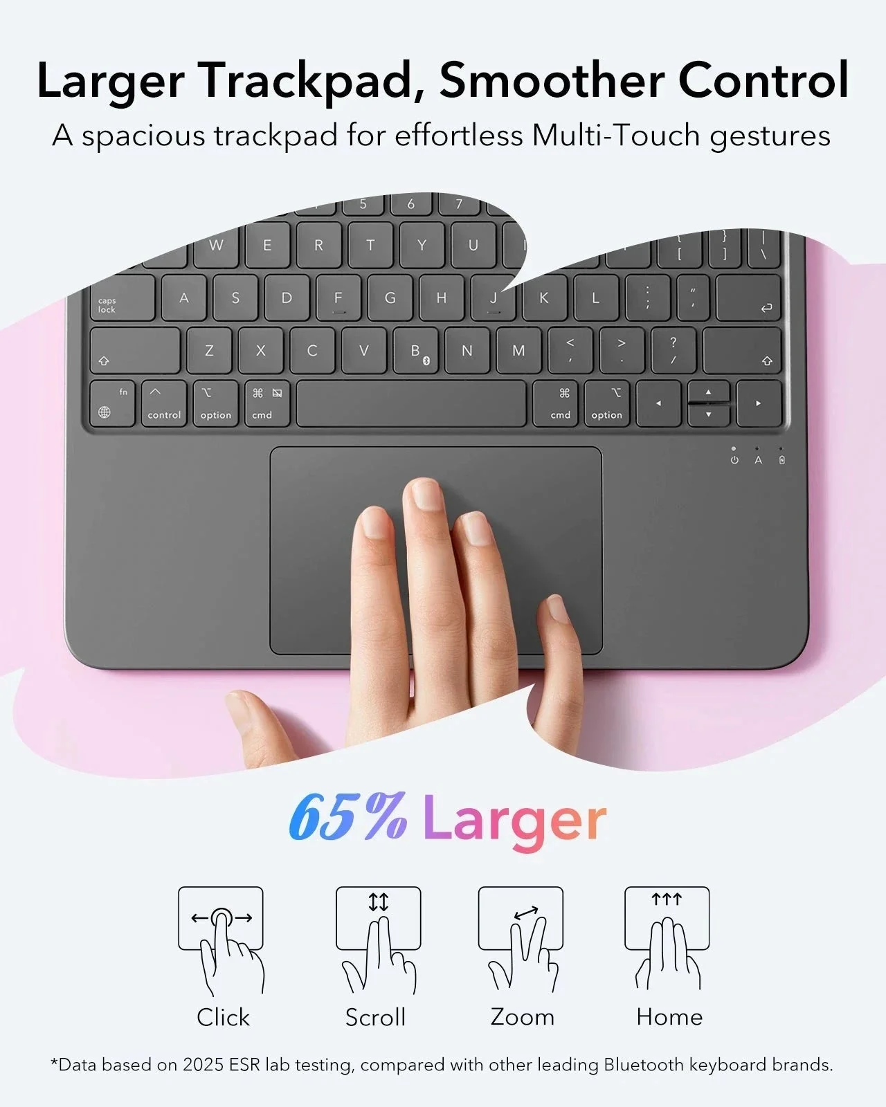 iPad Air 11" (M4) 2026 Flex Keyboard Case (Detachable)- UK Layout-Dark Gray - Image 6