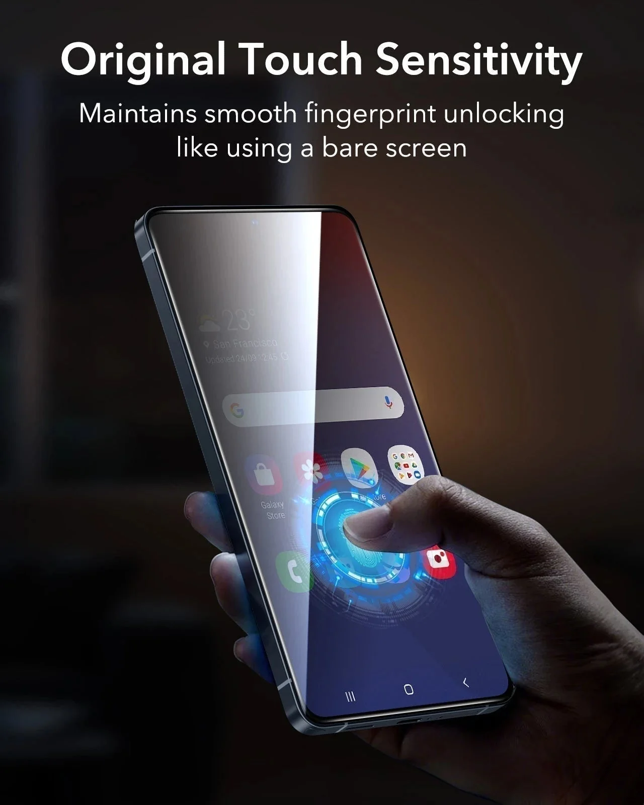 Galaxy S26 Ultra Bundle Classic Hybrid Magnetic Case and Armorite® Pro Privacy Screen Protector - Frosted Blue - Image 12