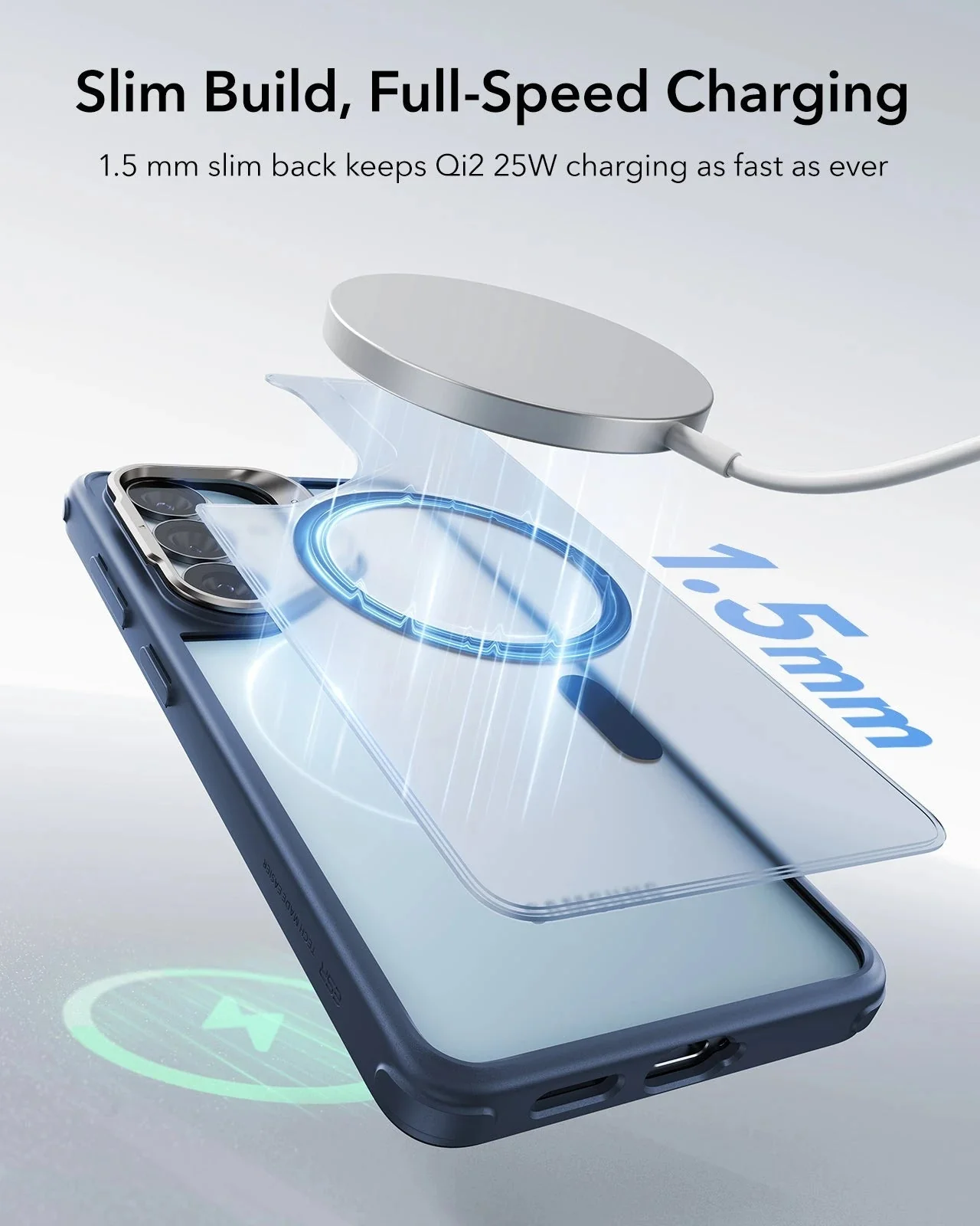 Galaxy S26 Classic Hybrid Magnetic Case (Stash Stand) - Frosted Blue - Image 5