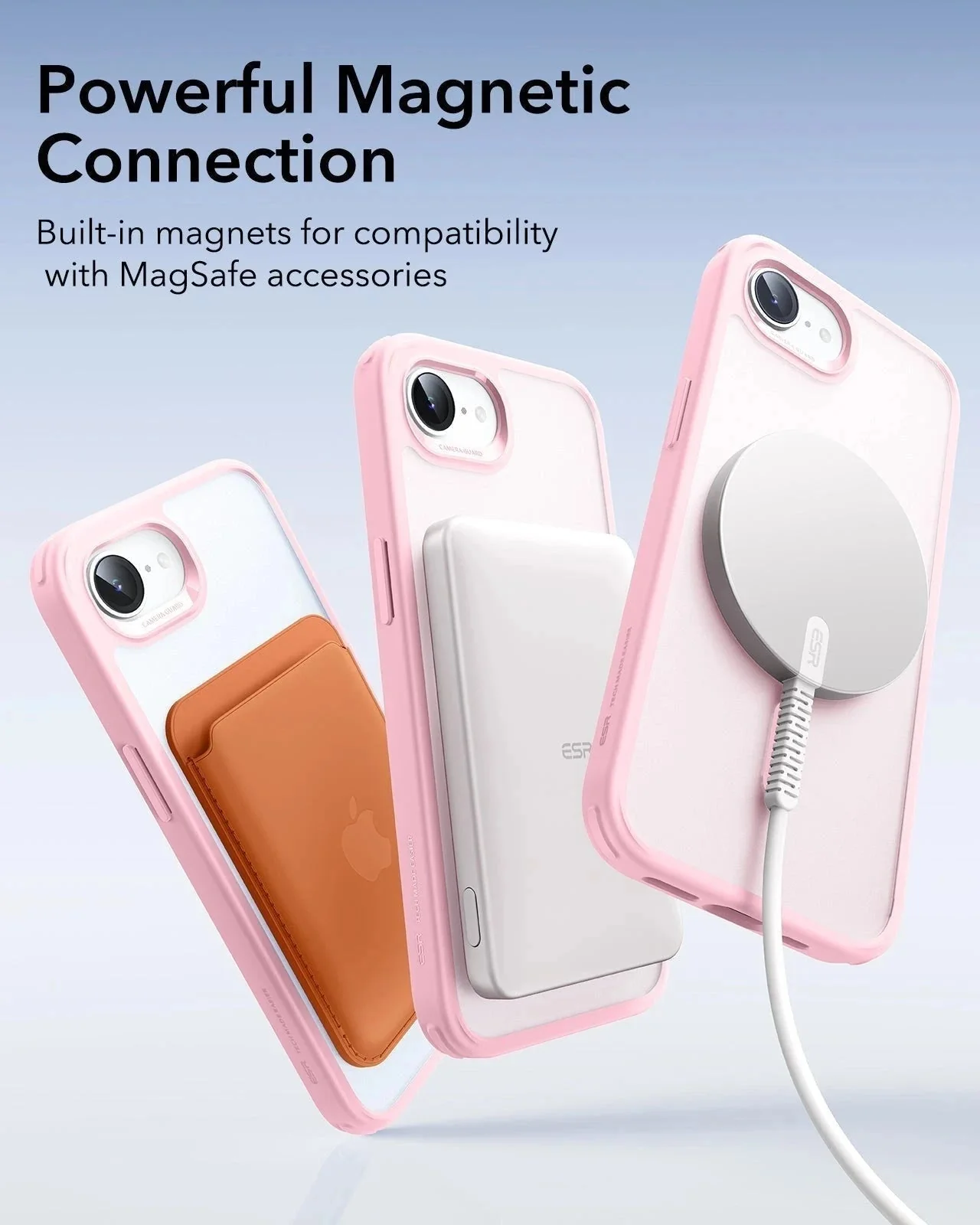 iPhone 17e Classic Hybrid Magnetic Case - Frosted Bubblegum Pink - Image 5