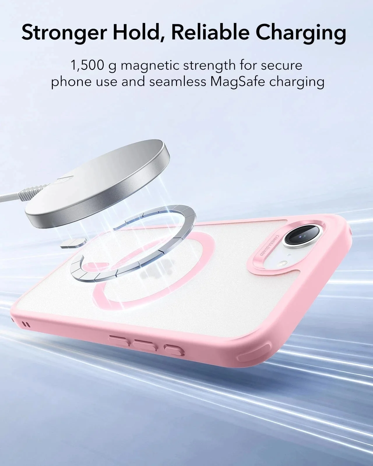 iPhone 17e Classic Hybrid Magnetic Case - Frosted Bubblegum Pink - Image 6