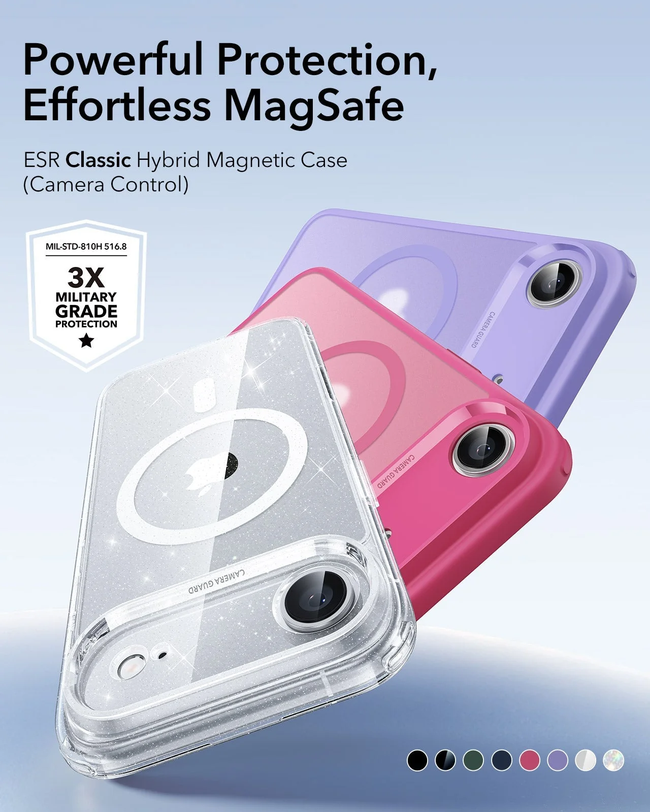 iPhone Air Classic Hybrid Magnetic Case (Camera Control) - Frosted Pink - Image 2