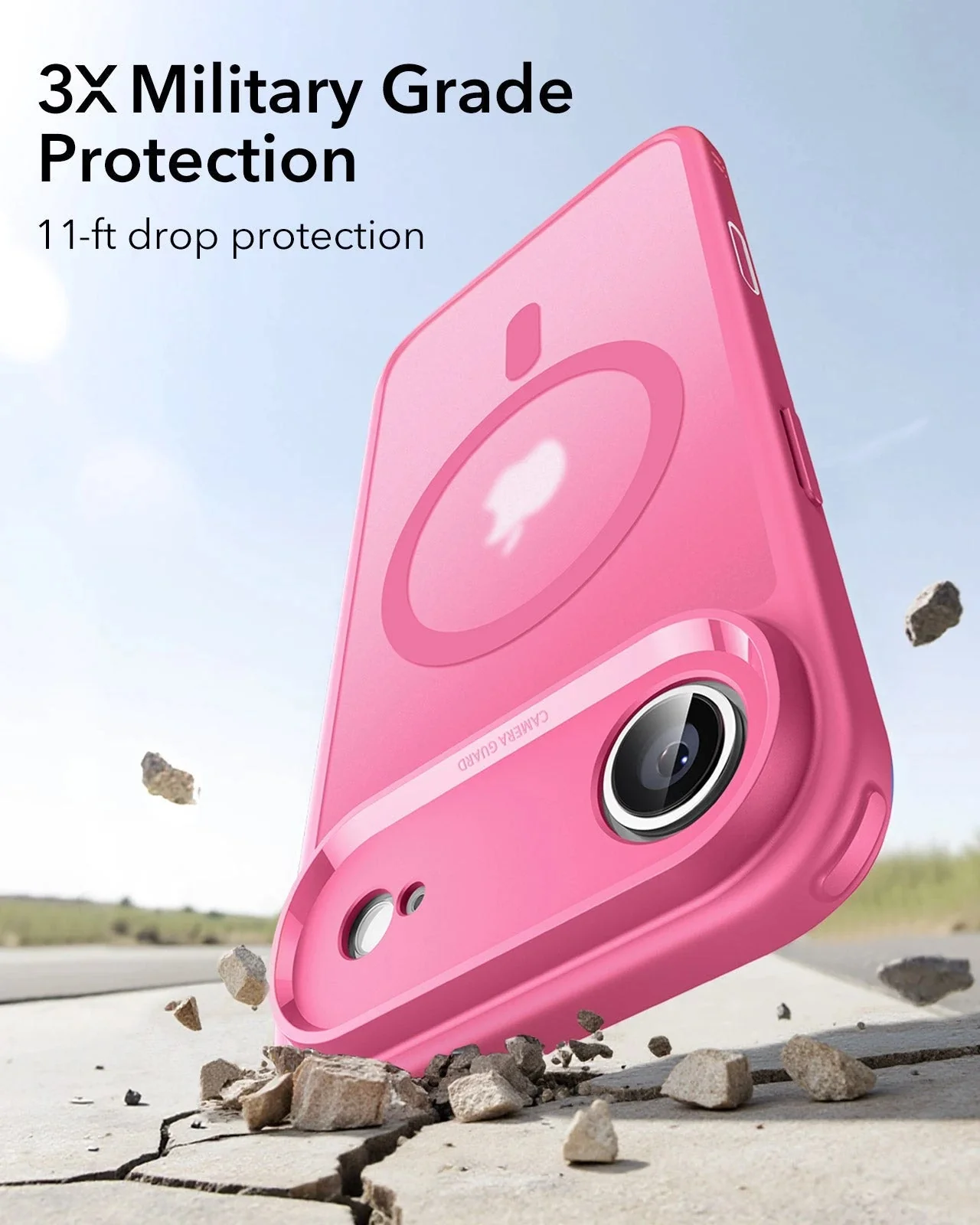 iPhone Air Classic Hybrid Magnetic Case (Camera Control) - Frosted Pink - Image 4
