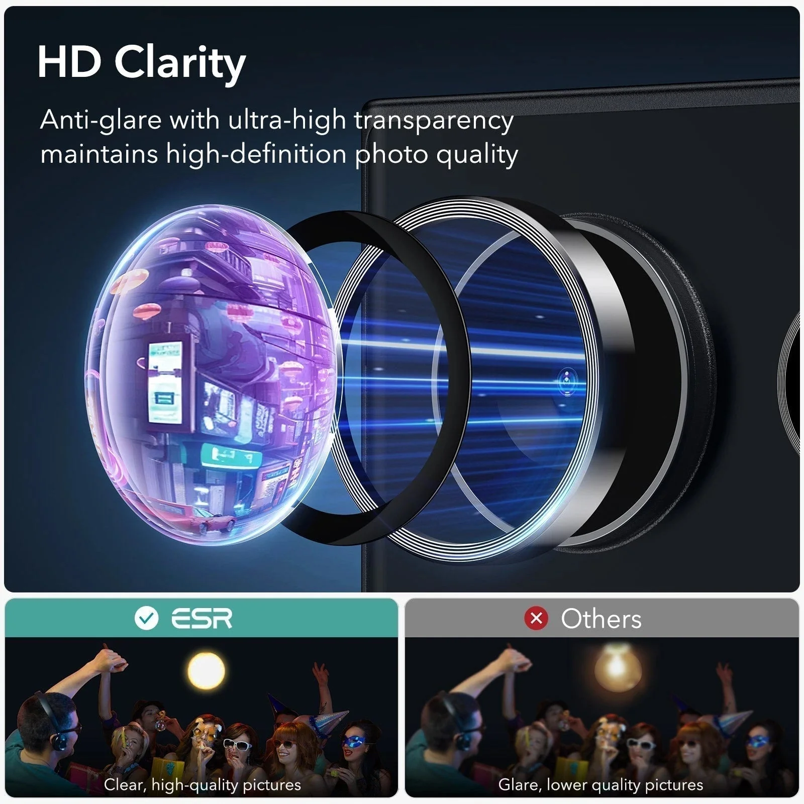Galaxy S24 Ultra Armorite Camera Lens Protectors - Chromatic Shimmer - Image 3