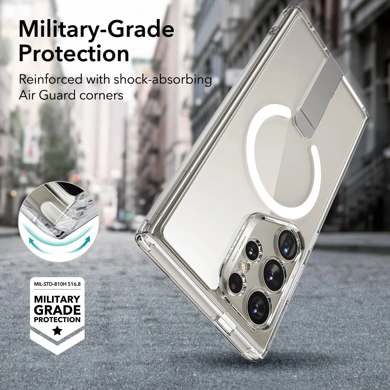Galaxy S24 Ultra Boost Flickstand Case (HaloLock) - Clear - Image 4