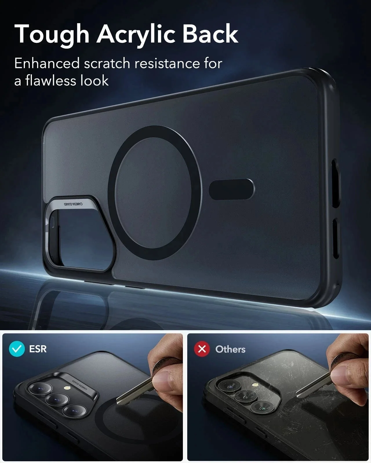 Galaxy S25+ HaloLock Classic Hybrid Case - Clear Black - Image 4