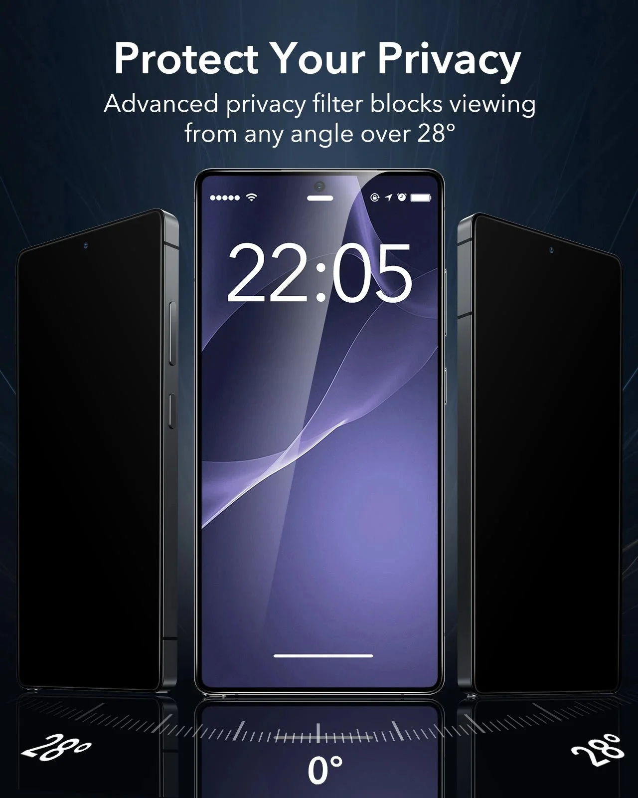 Galaxy S25 Ultra HaloLock Classic Hybrid Case Privacy Protection Bundle - Frosted Black - Image 6