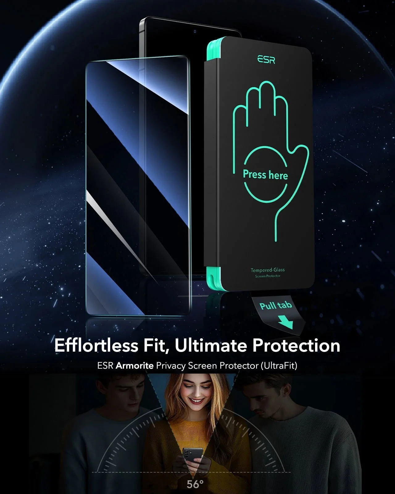 Galaxy S25 Ultra Armorite Privacy Screen Protector (UltraFit) - 3 Pack - Image 2