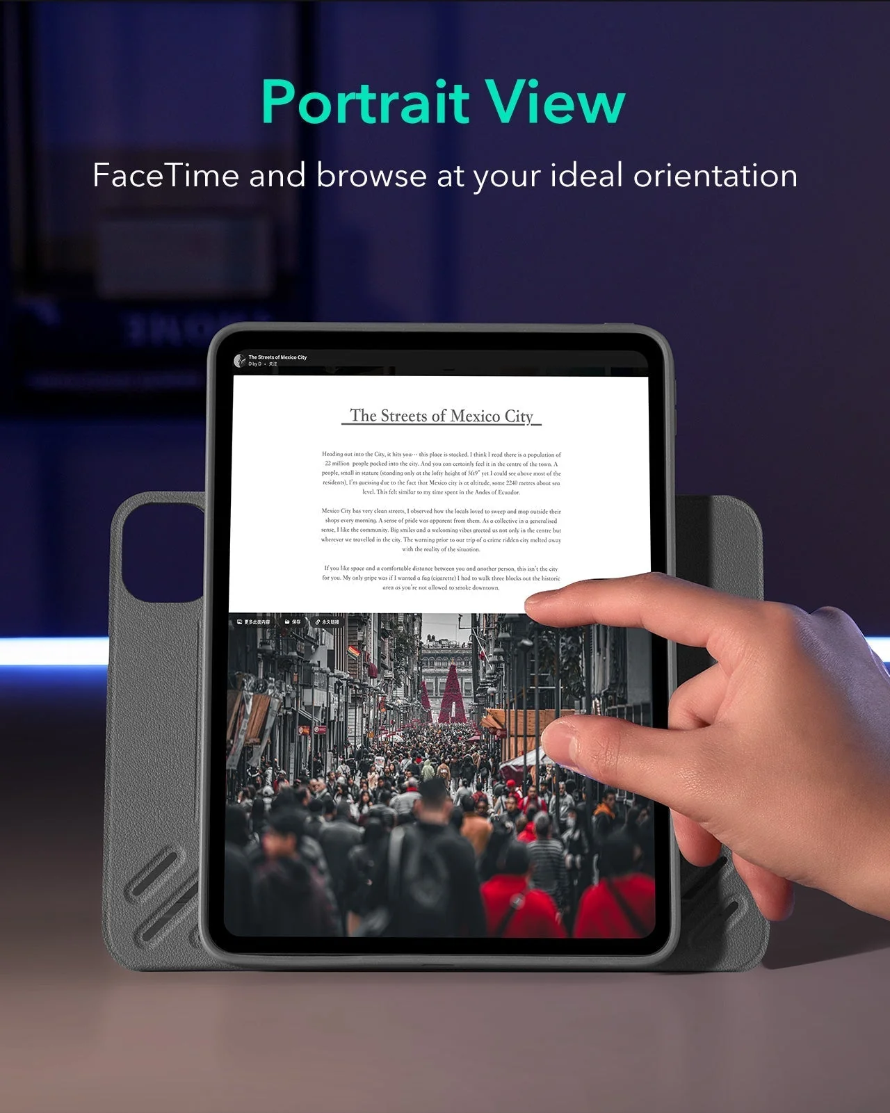 iPad Pro 11" (2025) Bundle Shift Magnetic Case & Armorite® Paper-Feel Protection - Gray - Image 5