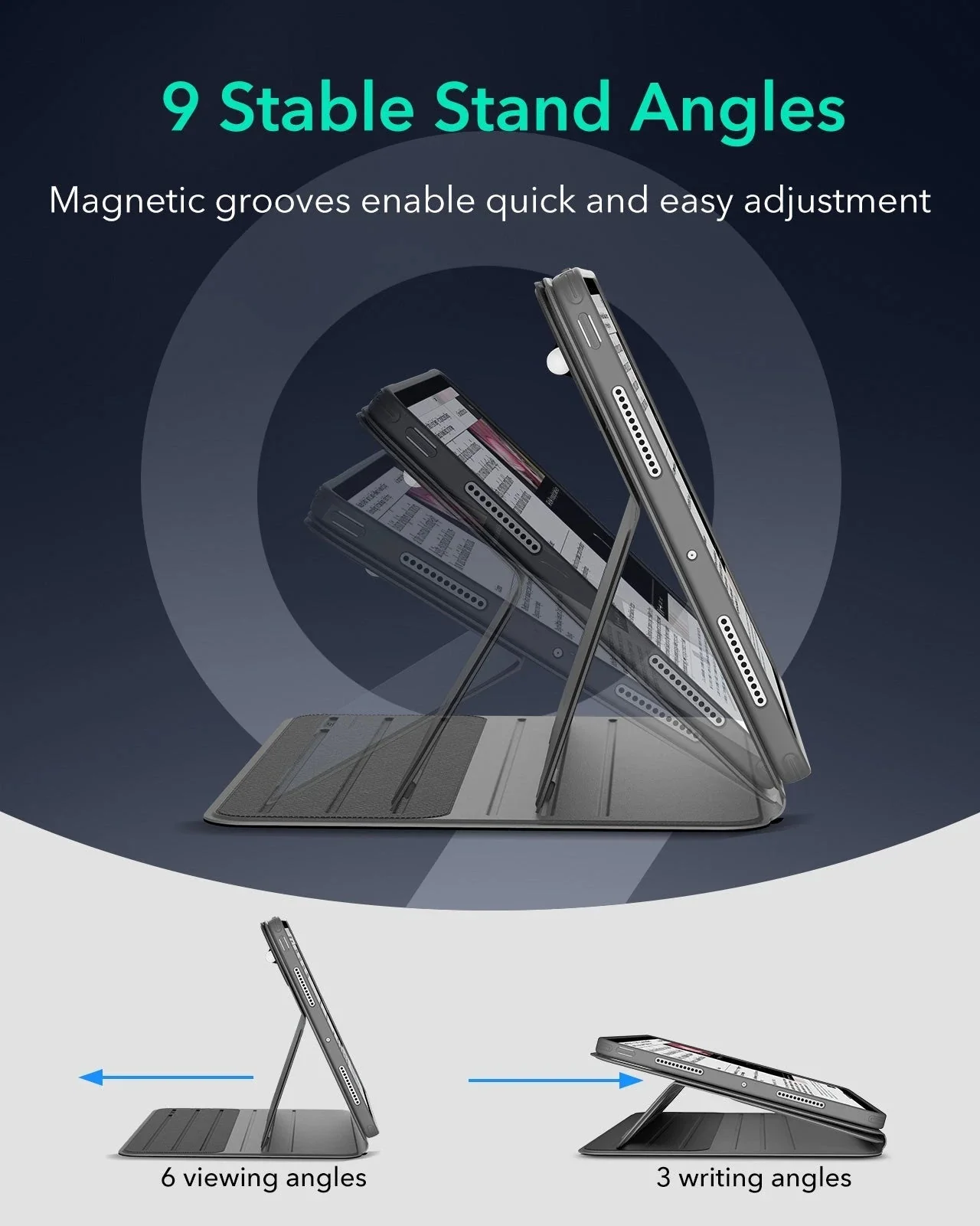 iPad Pro 11" (2025) Bundle Shift Magnetic Case & Armorite® Paper-Feel Protection - Gray - Image 7