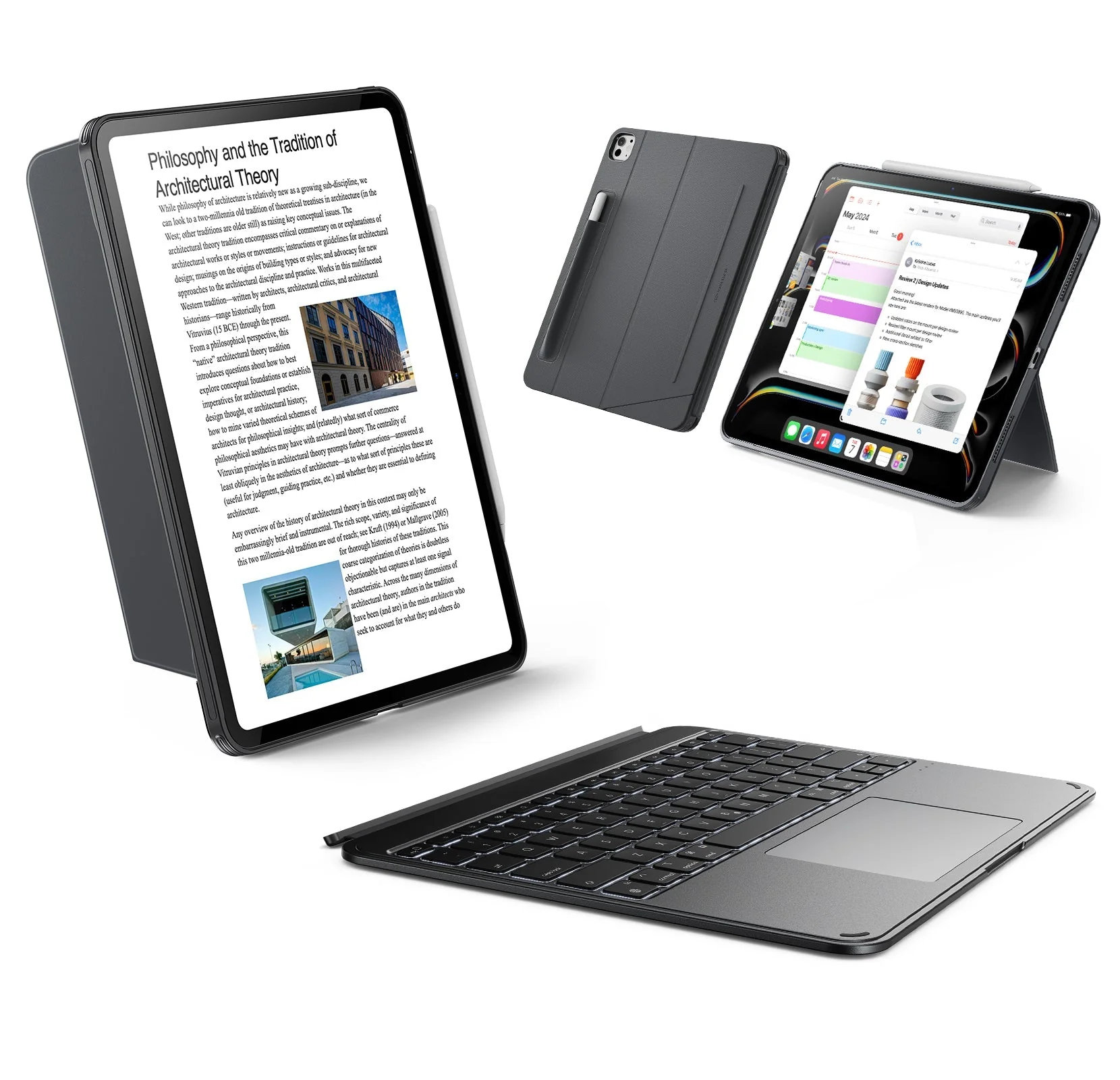 iPad Pro 13" (2025) Shift Keyboard Case (Detachable) - UK Layout - Dark Gray - Image 3