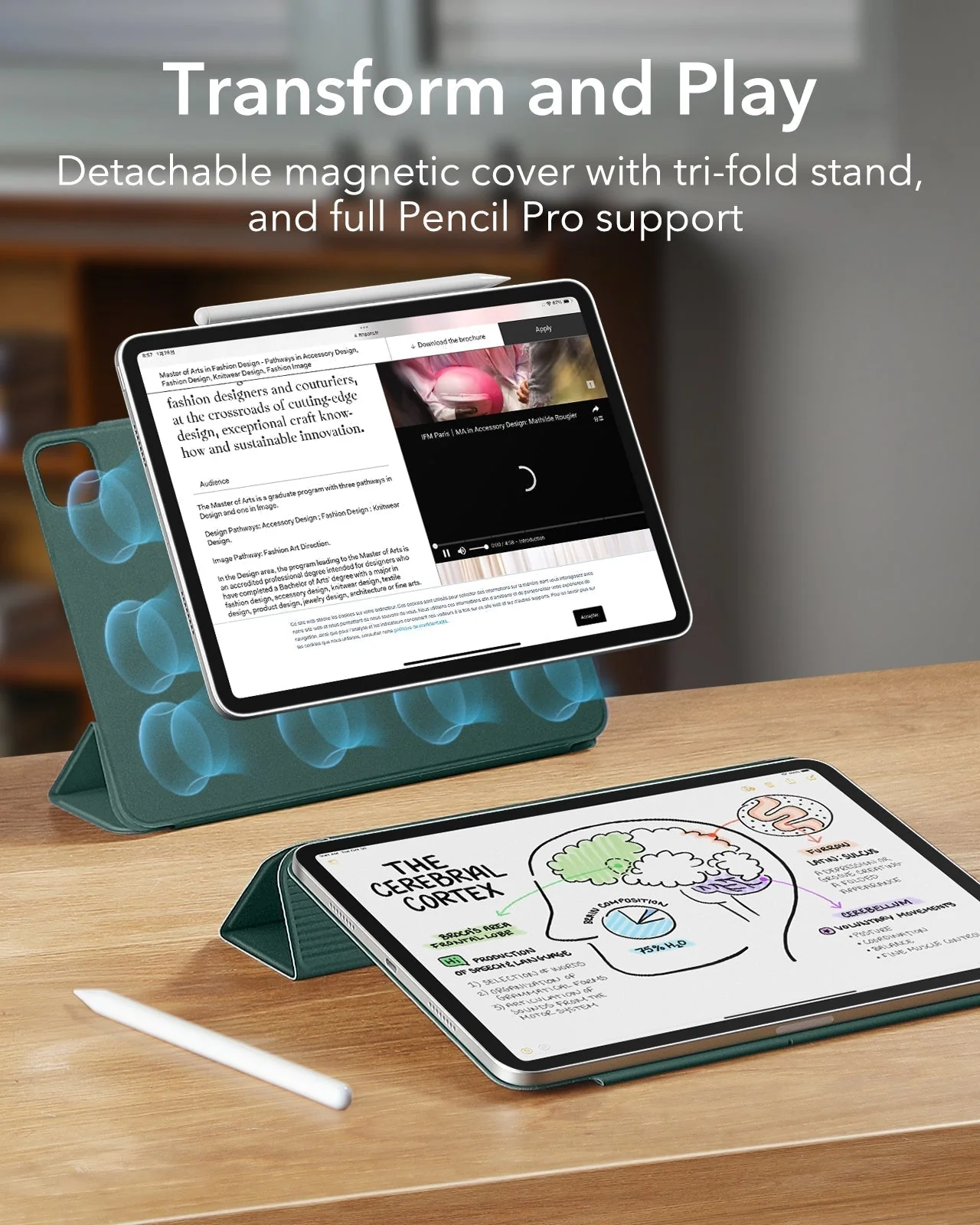 iPad Pro 13ʺ (2025) Rebound Magnetic Case - Forest Green - Image 3