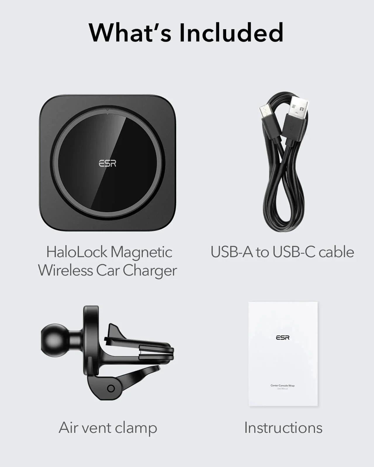 Magnetic Wireless Car Charger (HaloLock) - Black - Image 7