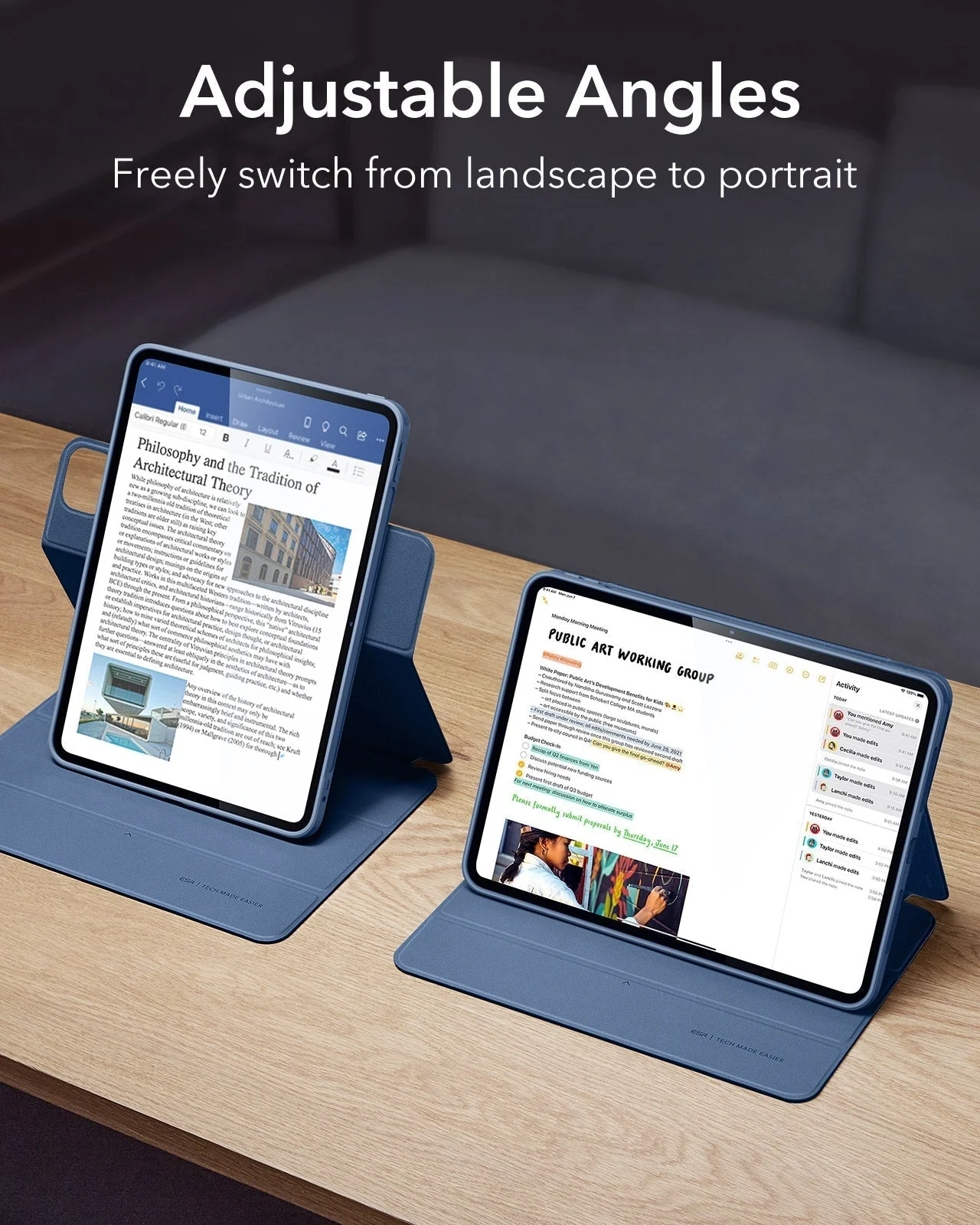 iPad Pro 13ʺ (2025) Rebound Case and Screen Protector Bundle - Navy Blue - Image 6