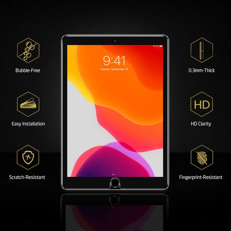 iPad 10.2 2019 Tempered Glass Screen Protector - 2 Pack - Image 2