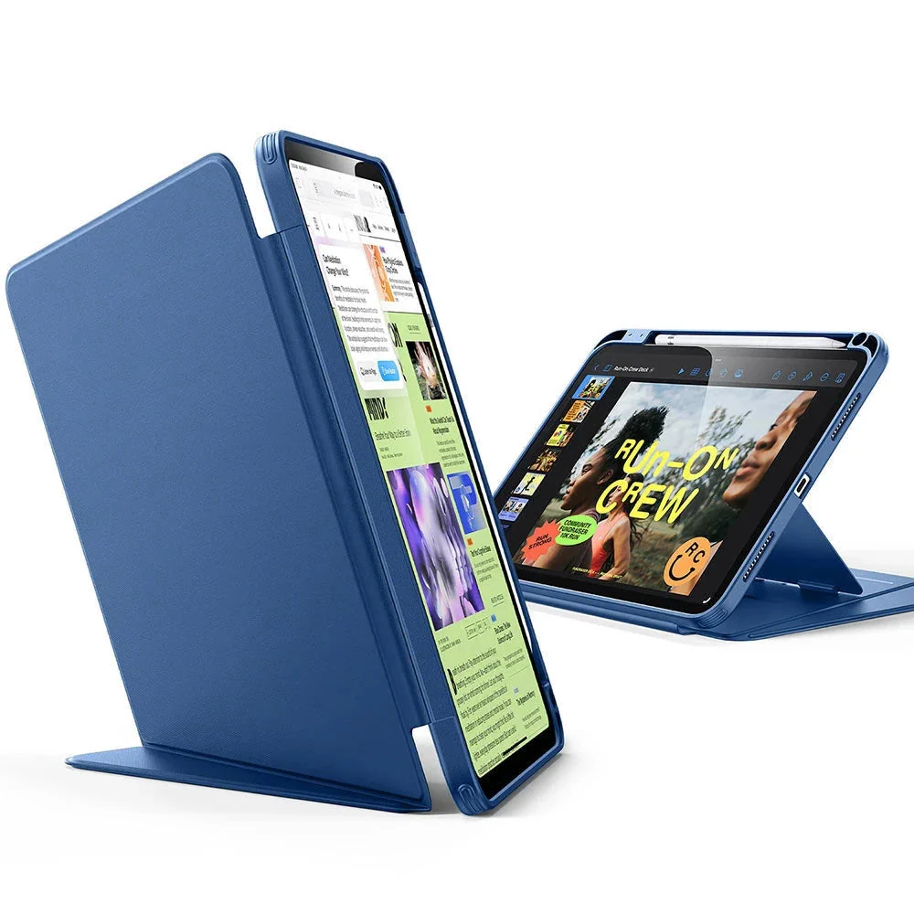 iPad 10th Generation Flip Magnetic Case with Pencil Holder - Navy Blue - Image 3