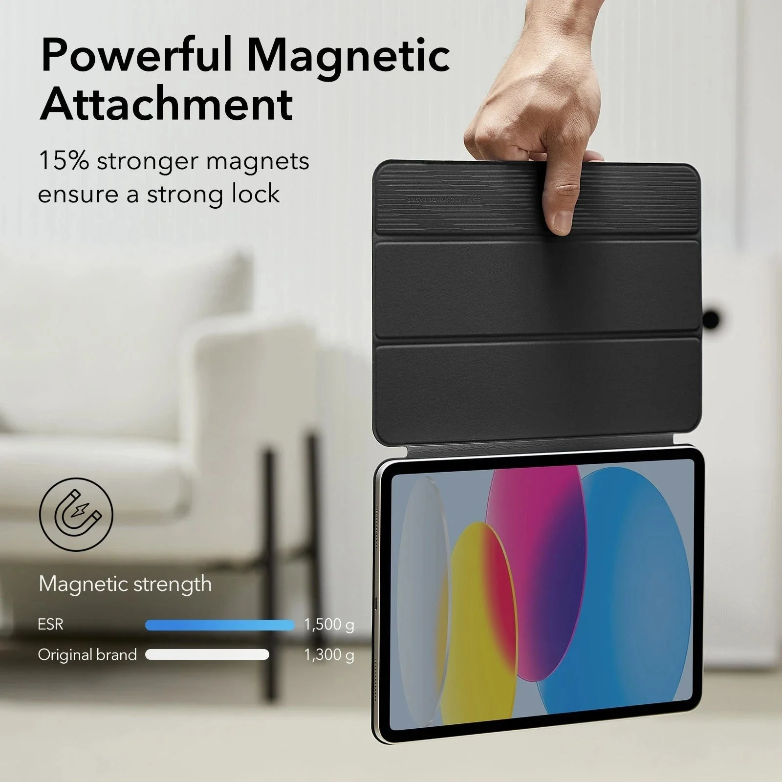 iPad 11“ (A16, 2025)/10th Generation Rebound Magnetic Case - Black - Image 3