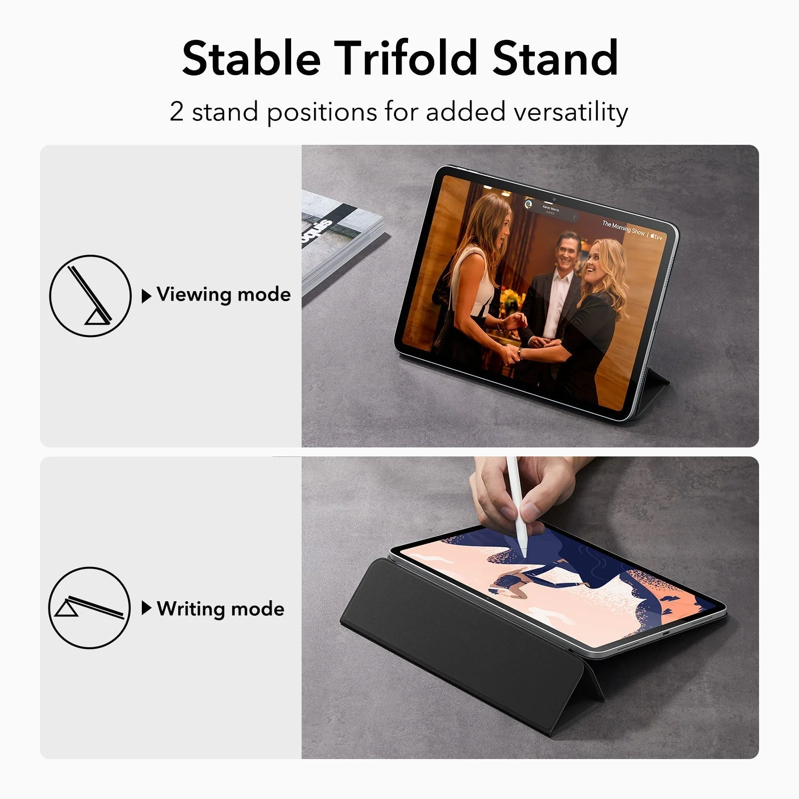 iPad 11“ (A16, 2025)/10th Generation Rebound Magnetic Case - Black - Image 4