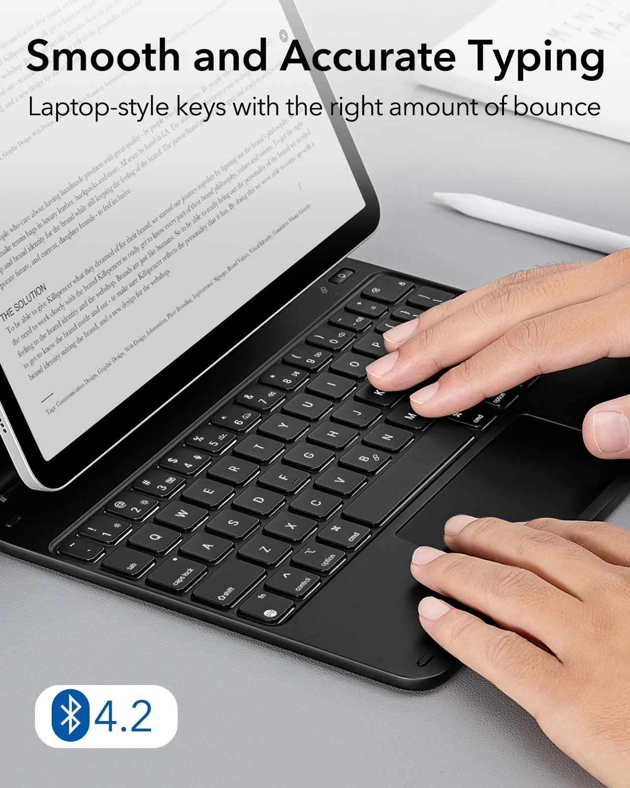 iPad 10th Generation Rebound Magnetic Keyboard Case - UK Layout-Black - Image 6