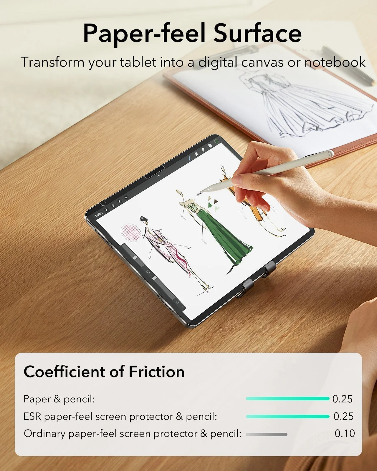 iPad 11" (A16, 2025) Paper-Feel Magnetic Screen Protector Set - 1 Paper-Feel Magnetic + 2 UltraFit Classic - Image 5