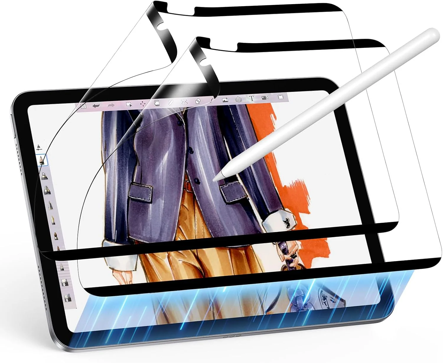 iPad 11" (A16, 2025) Paper-Feel Magnetic Screen Protector - 2 Pack