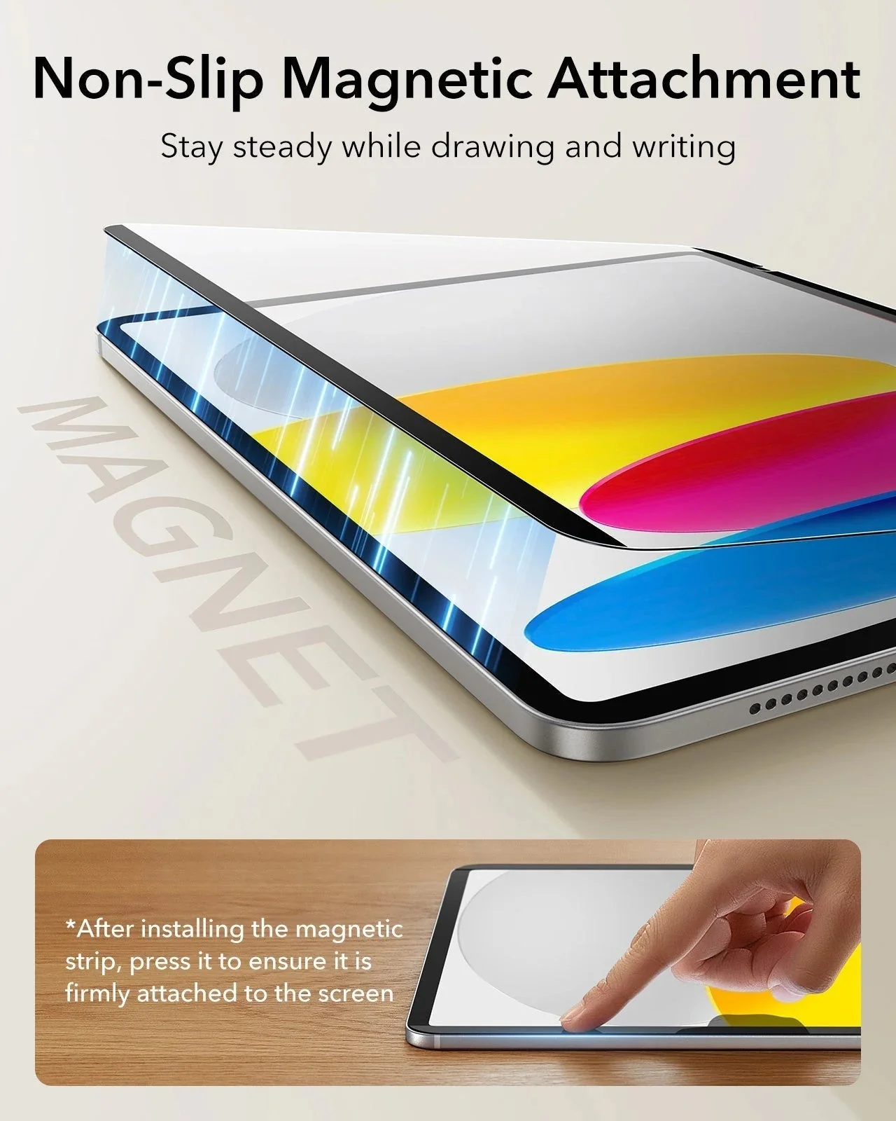 iPad 11" (A16, 2025) Paper-Feel Magnetic Screen Protector - 2 Pack - Image 7