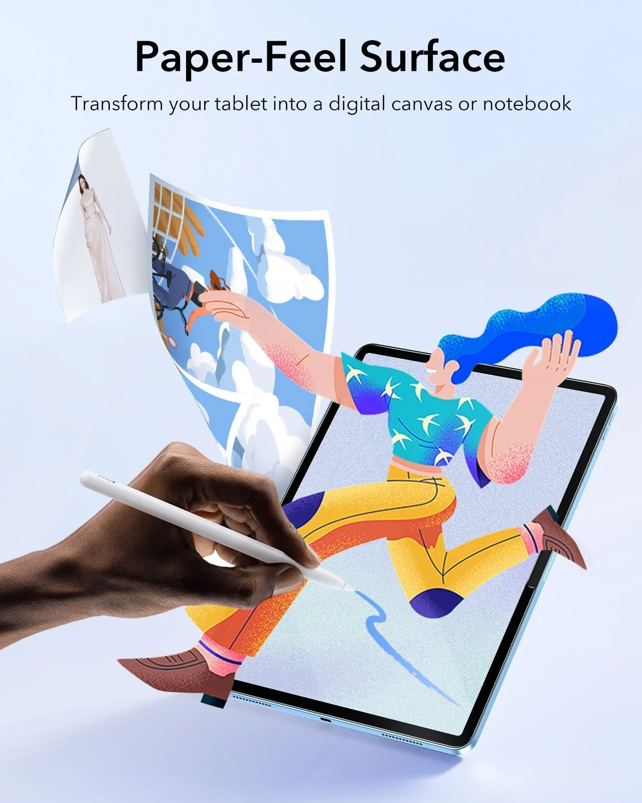 iPad 11" (A16, 2025) Paper-Feel Tempered Glass Screen Protector - 2 Pack - Image 5
