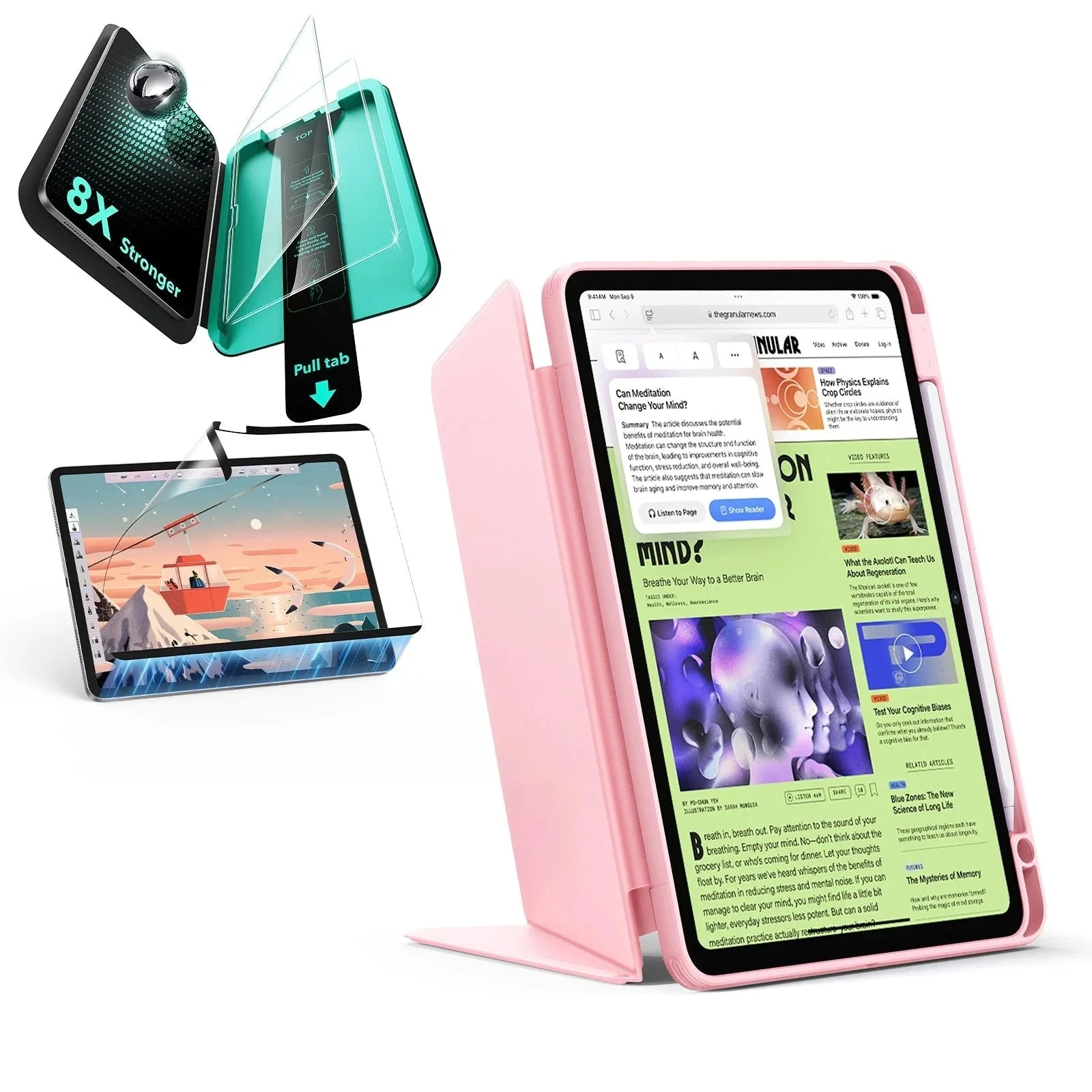 iPad Air 11" (2025) Flip Transformation Bundle - Pink