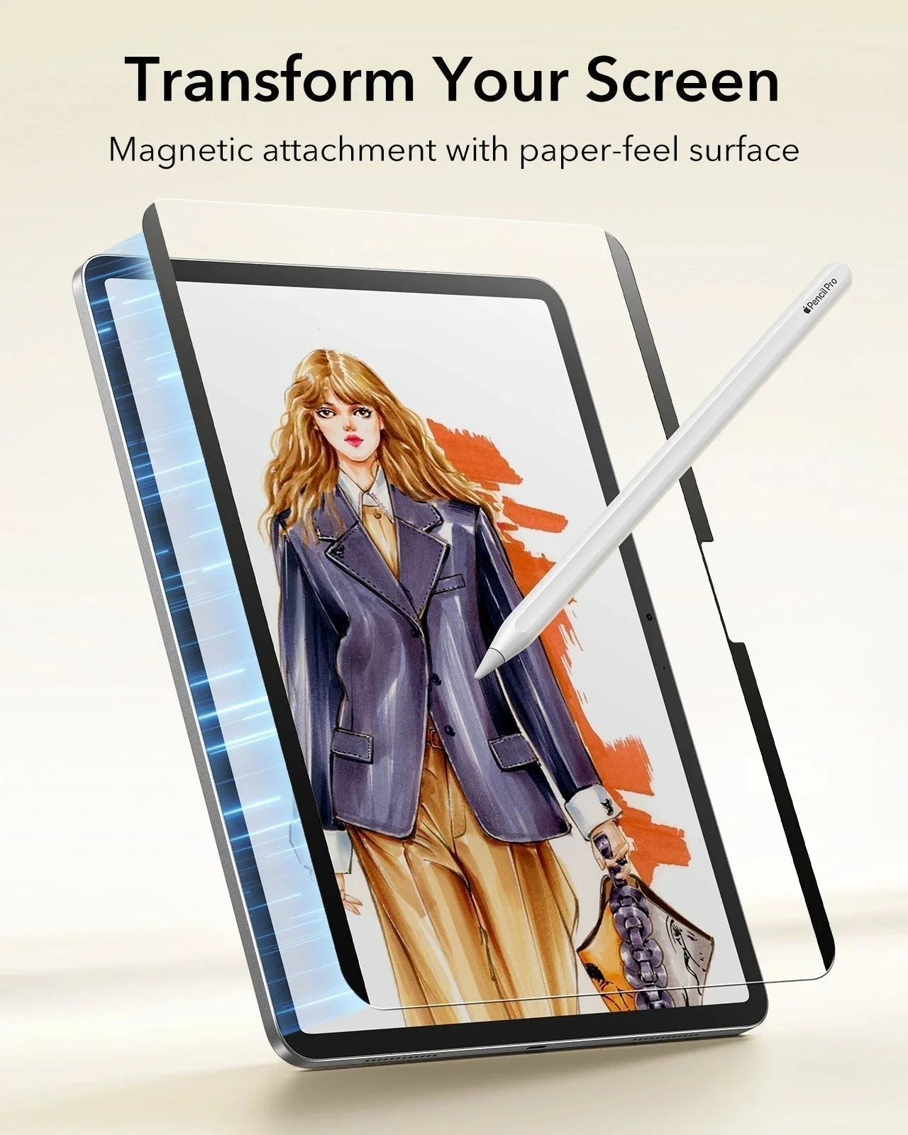 iPad Air 11" (2025) Paper-Feel Magnetic Screen Protector - 2 Pack - Image 3