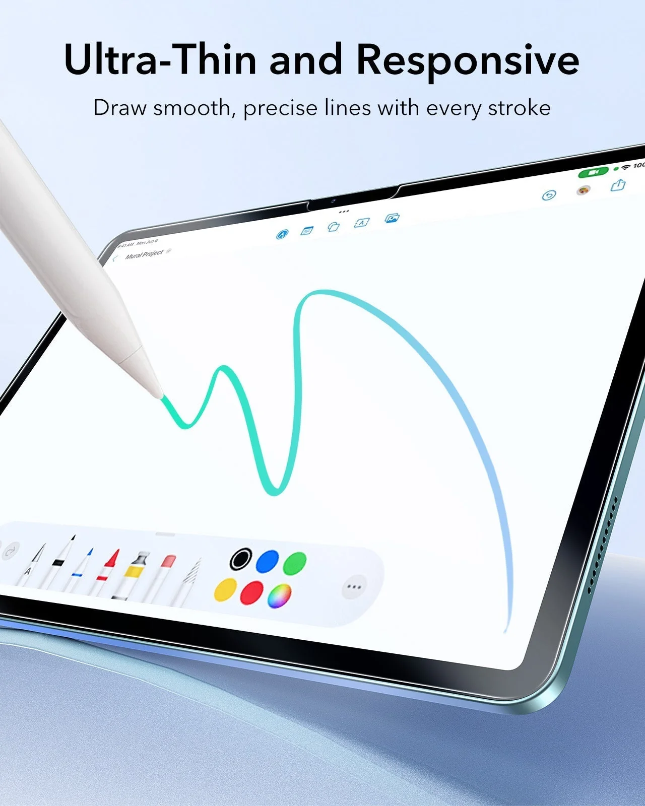 iPad Air 11" (2025) Paper-Feel Tempered-Glass Screen Protector Set - 2 Paper-Feel Tempered-Glass + 2 UltraFit Classic - Image 7
