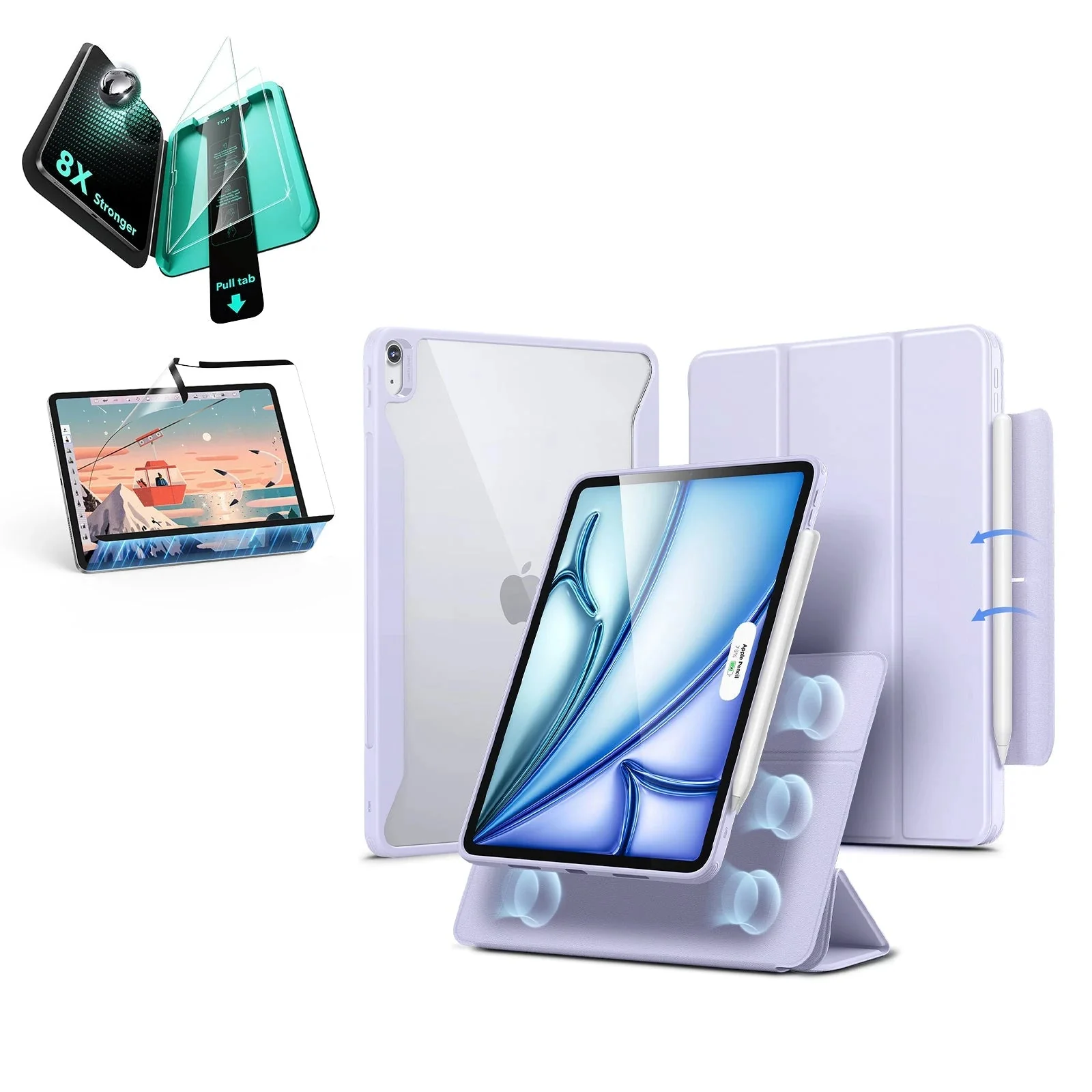 iPad Air 11″ (2025) Rebound Transformation Bundle - Light Purple