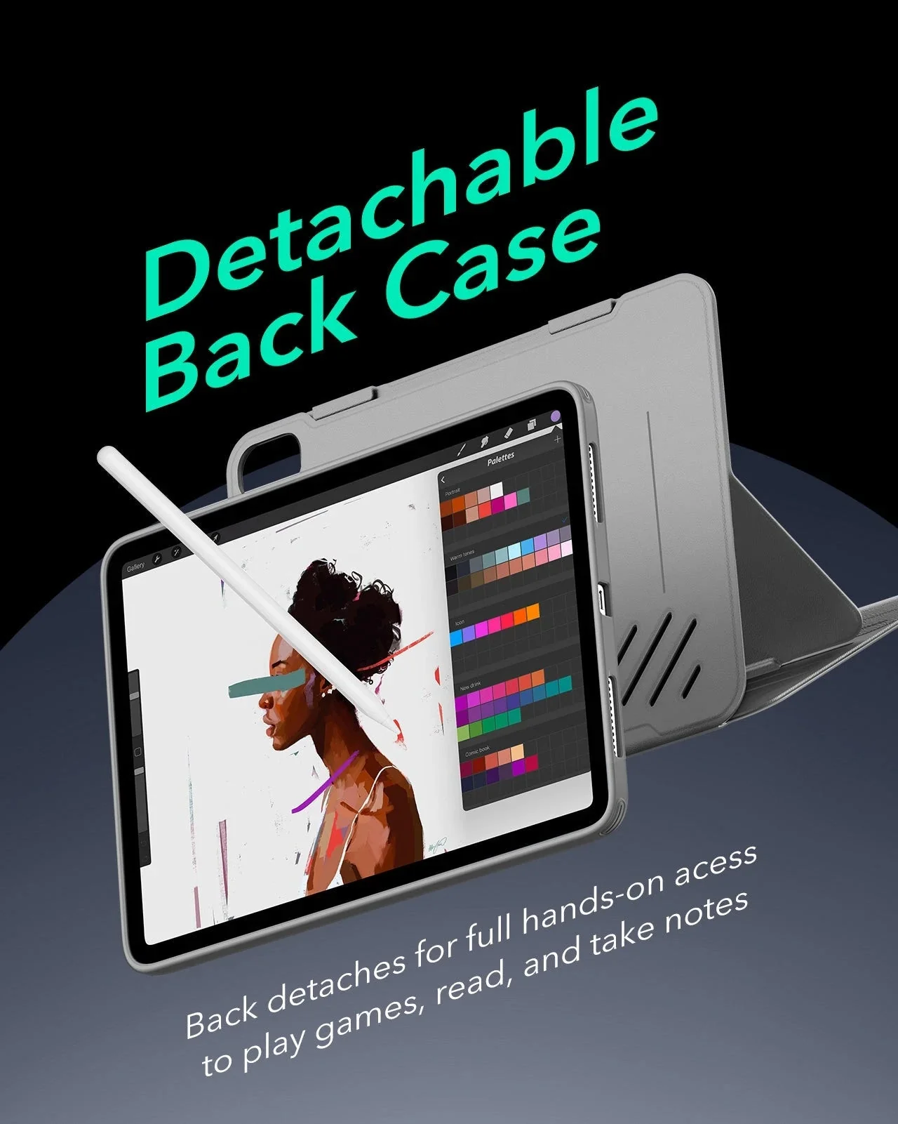 iPad Air 11" (2025) Shift Magnetic Case - Gray - Image 5