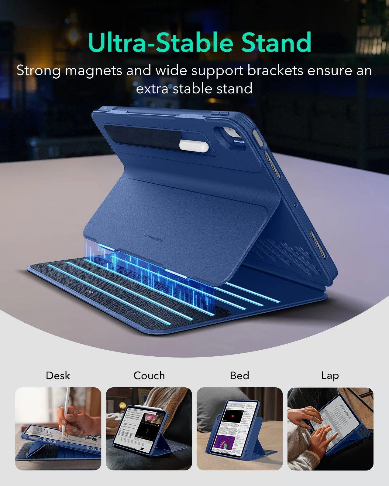 iPad Air 11" (2025) Shift Magnetic Case - Navy Blue - Image 3