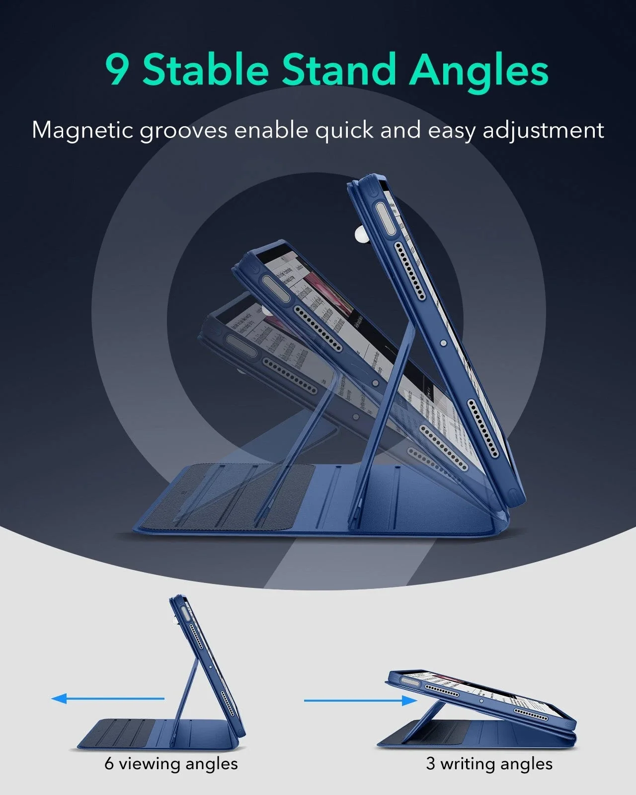 iPad Air 11" (2025) Shift Magnetic Case - Navy Blue - Image 6
