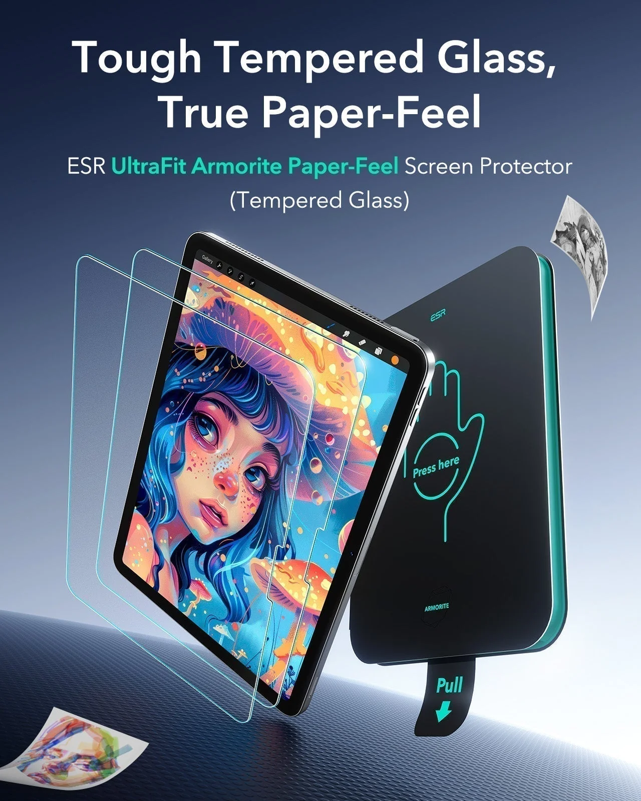 iPad Air 11" (M4) 2026 UltraFit Armorite® Paper-Feel Screen Protector – 2 Pack - Image 3