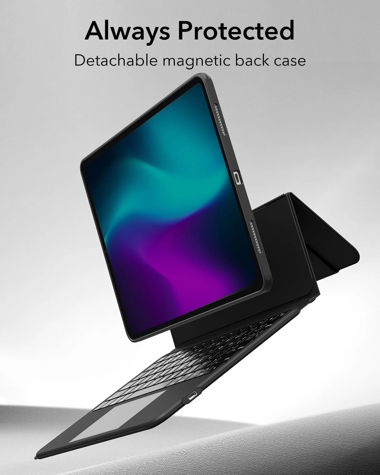 iPad Air 13” (2024) Ascend Keyboard Case - UK Layout - Black - Image 7