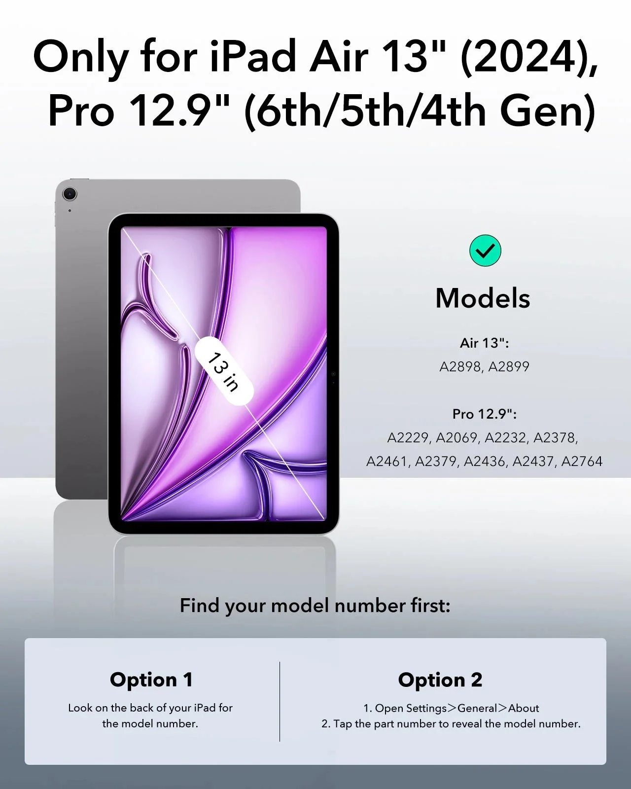 iPad Air 13ʺ (2024) Rebound Magnetic Case - Purple - Image 2