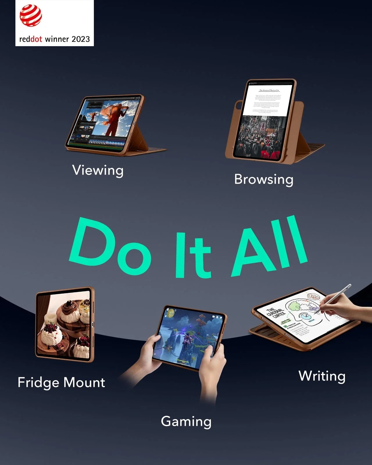 iPad Air 13ʺ (2024) Shift Magnetic Case - Brown - Image 2