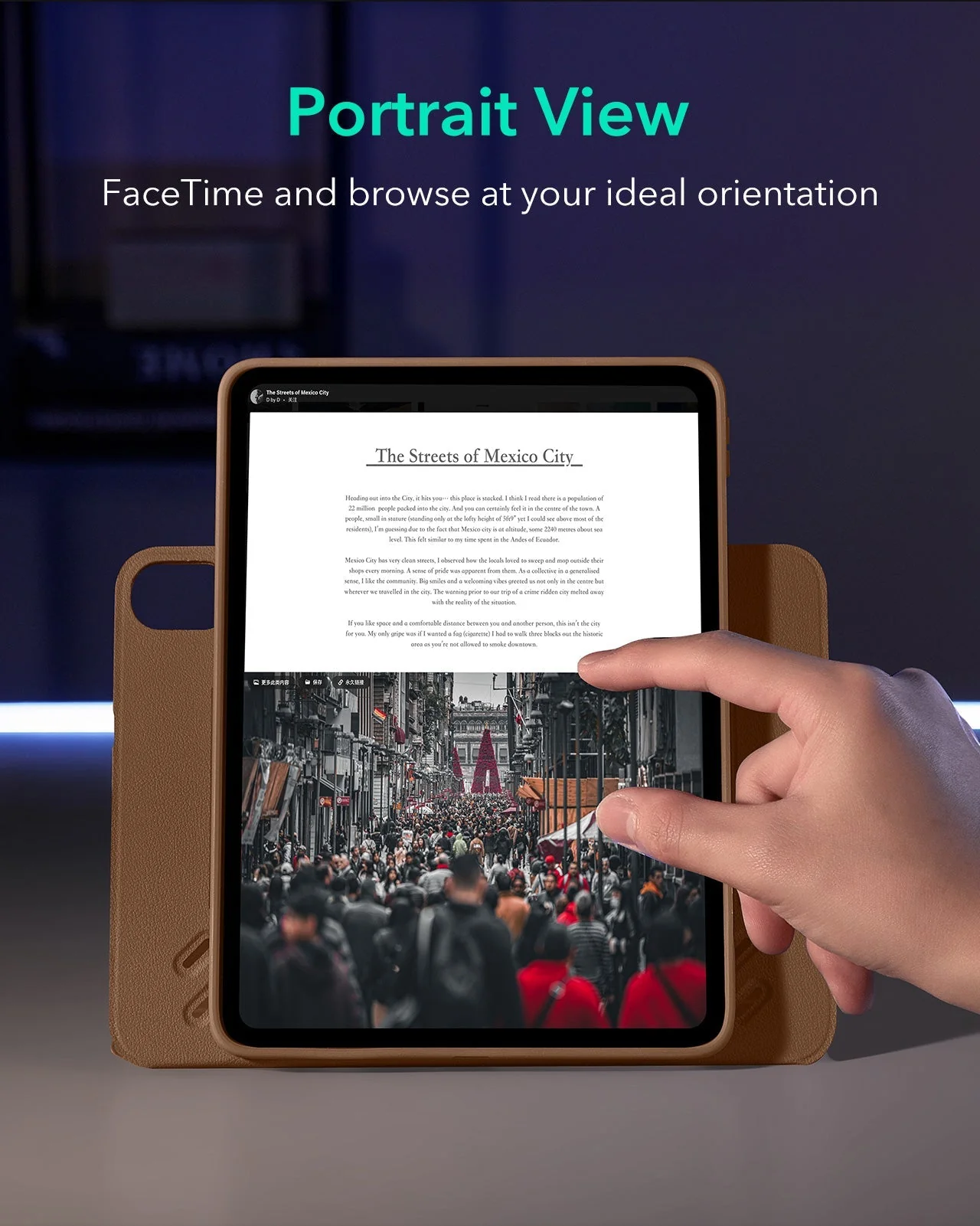 iPad Air 13ʺ (2024) Shift Magnetic Case - Brown - Image 6