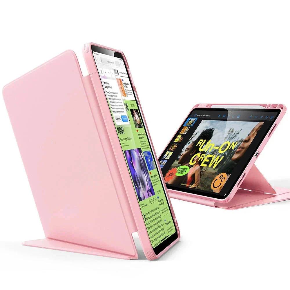 iPad Air 13" (2025) Flip Magnetic Case with Pencil Holder - Pink - Image 3