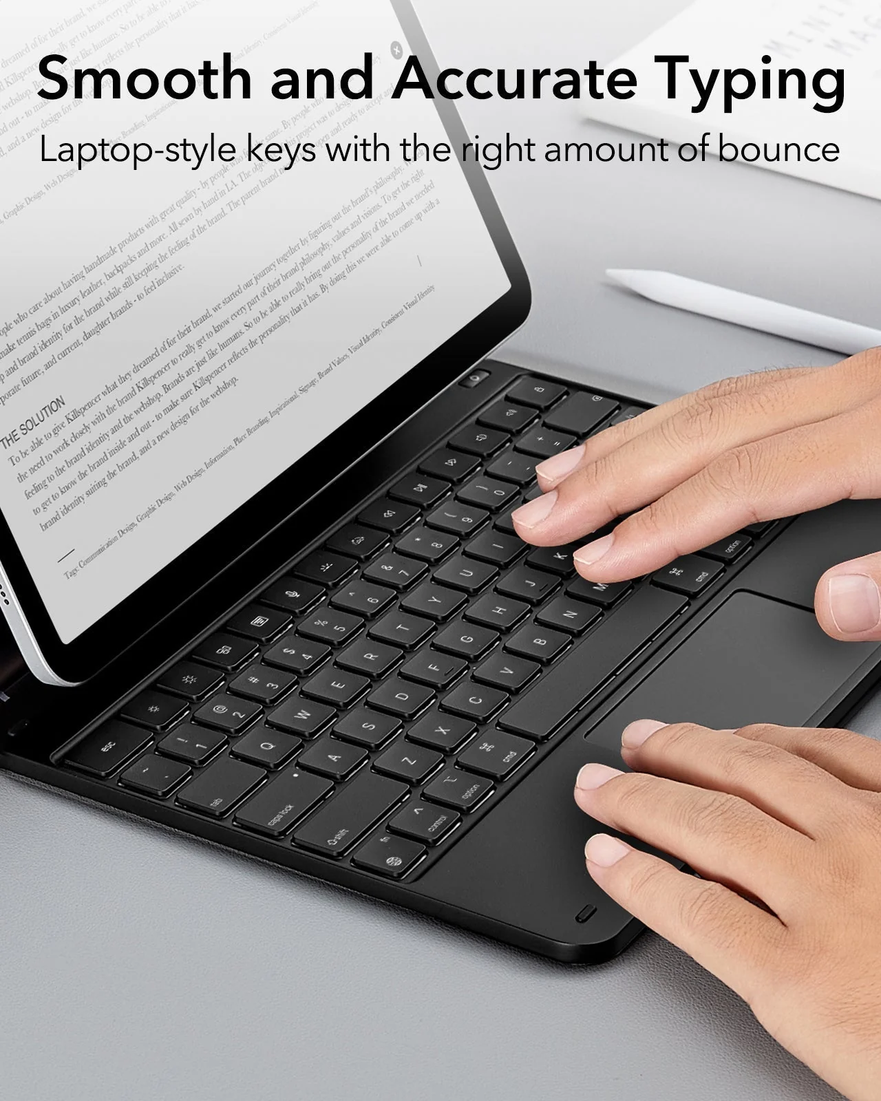 iPad Air 13" (2025) Rebound Magnetic Keyboard Case - UK Layout-Black - Image 7