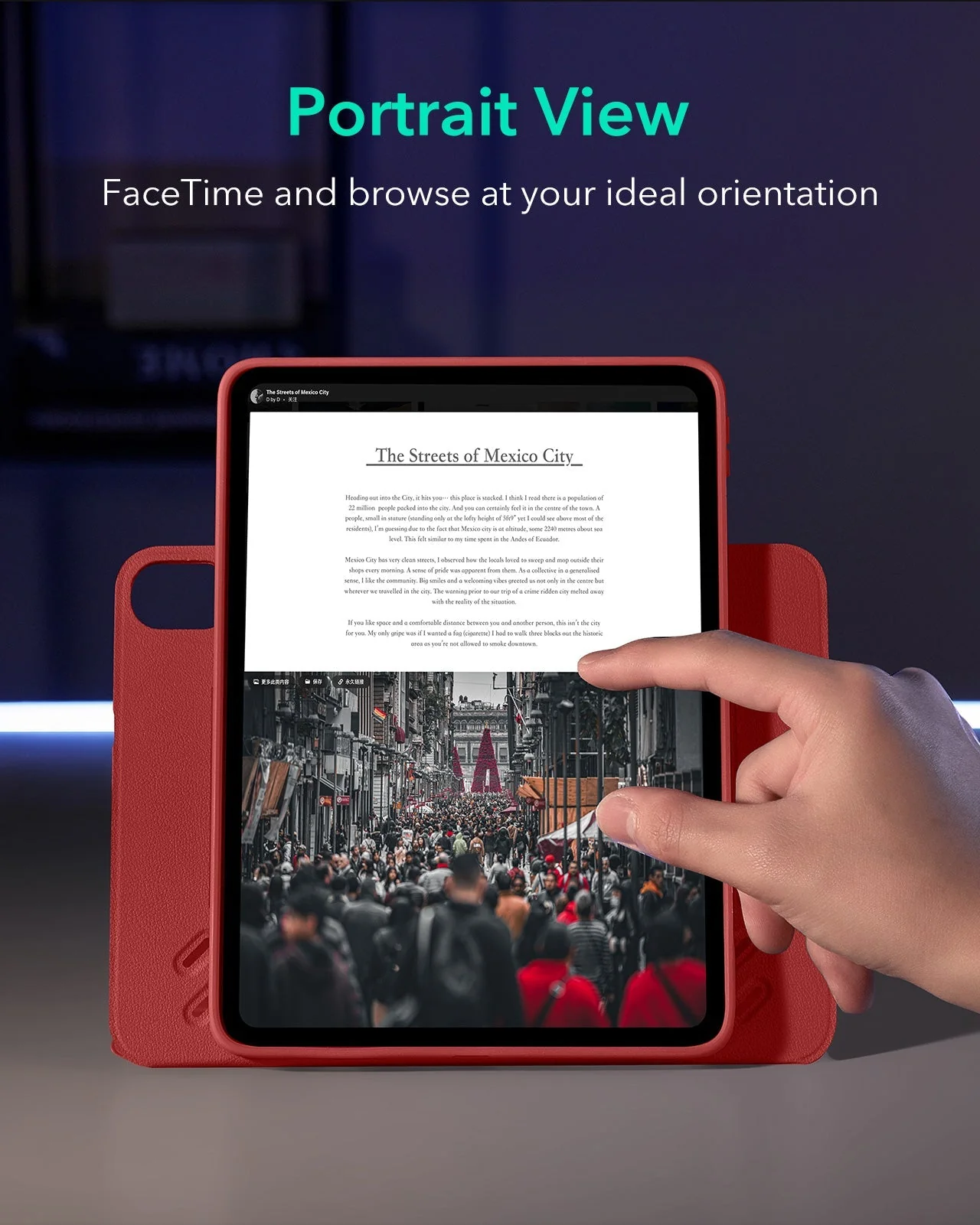 iPad Air 13" (2025) Shift Magnetic Case - Red - Image 4