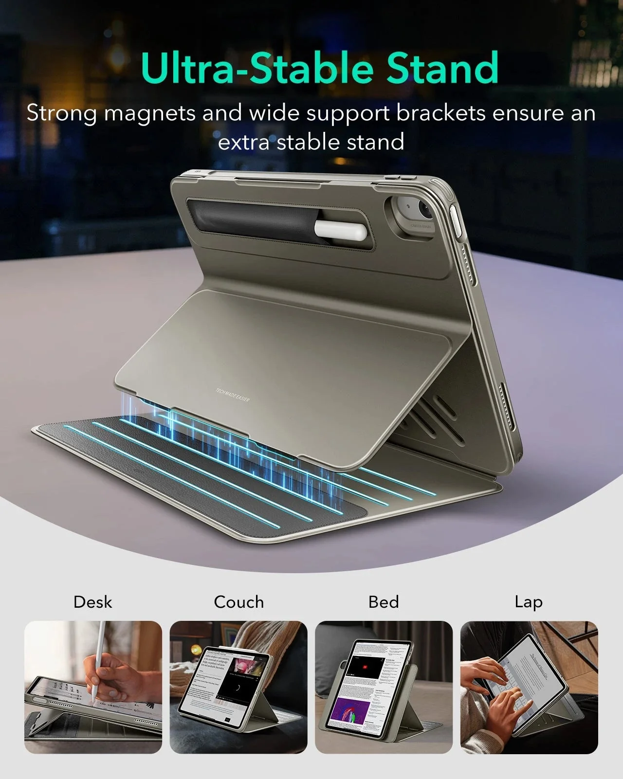 iPad Air 13" (2025) Shift Magnetic Case - Titanium - Image 3