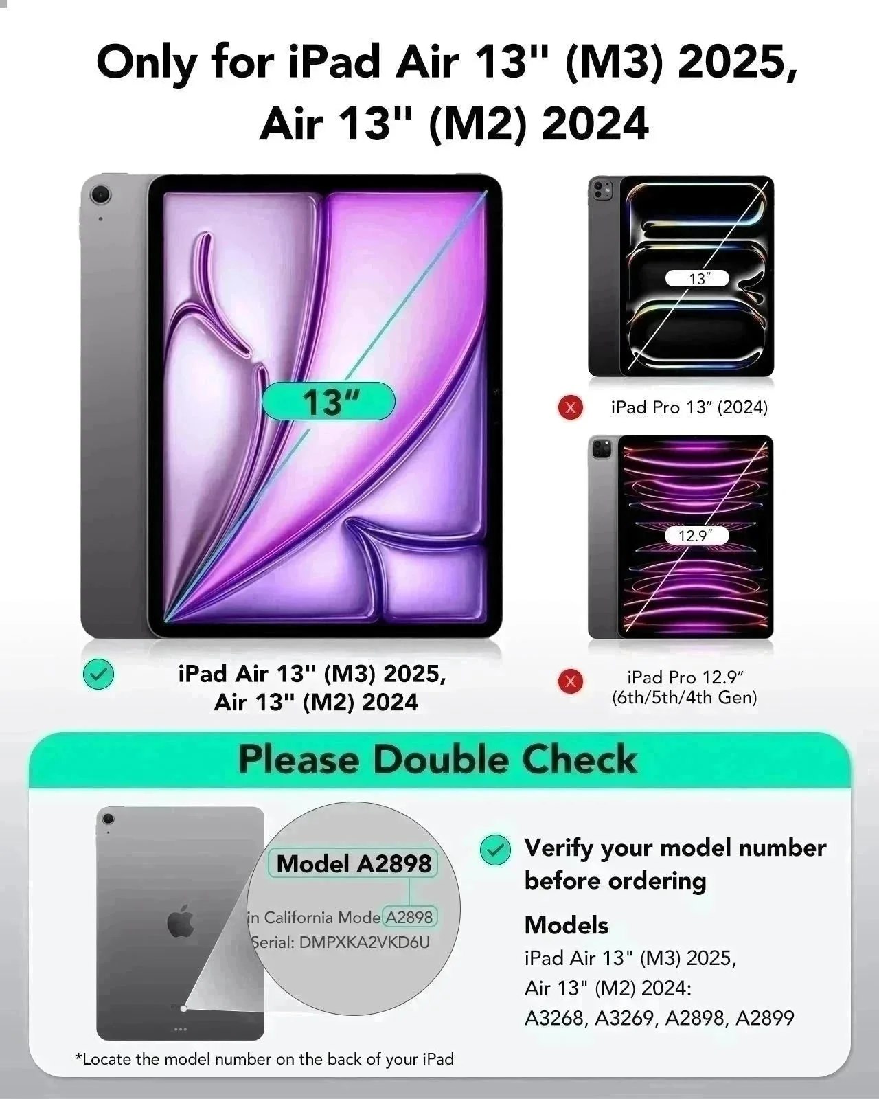 iPad Air 13" (M2) 2024 Bundle Flip Magnetic Case with Geo Digital Pencil - Black - Image 2