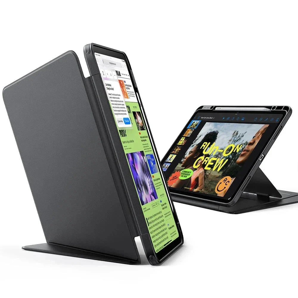 iPad Air 13" (M2) 2024 Bundle Flip Magnetic Case with Geo Digital Pencil - Black - Image 3