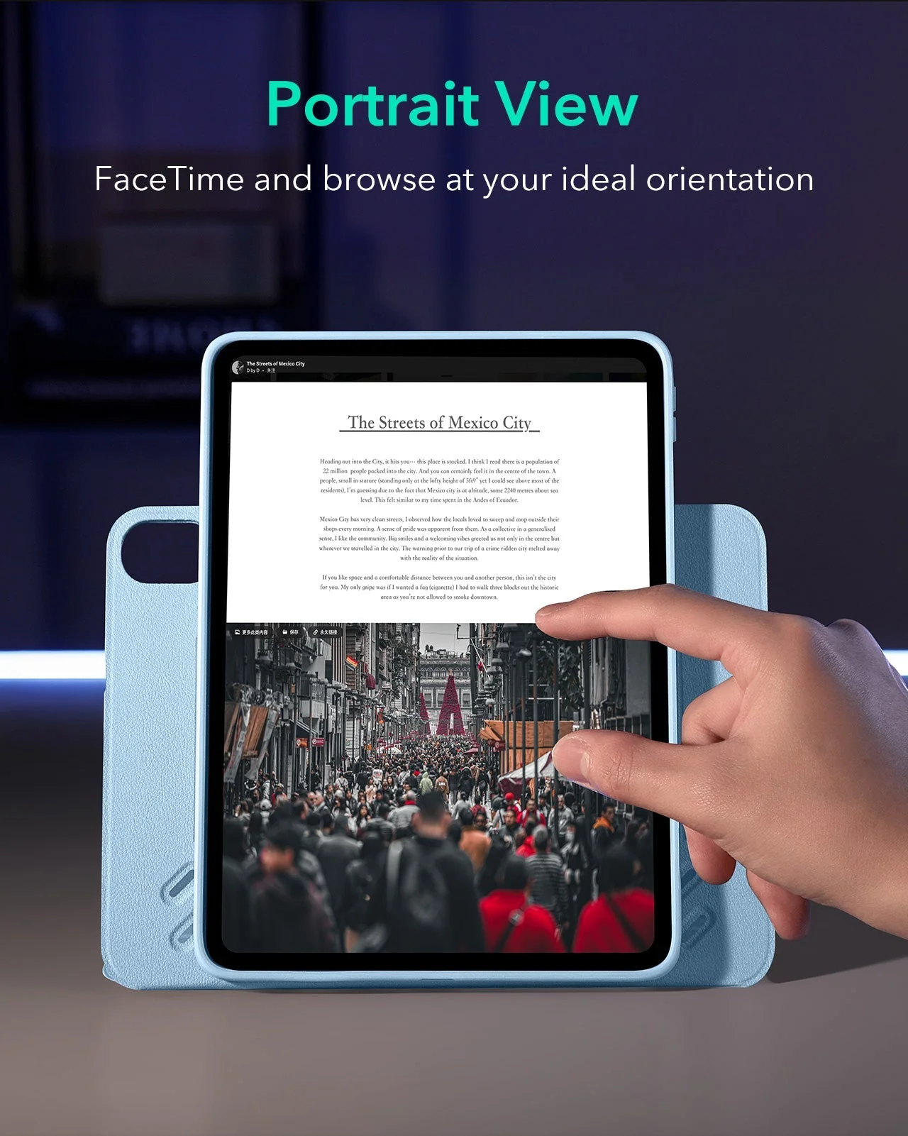 iPad Air 11" (2024), Air 10.9" (5th/4th Gen) Shift Magnetic Case - Blue - Image 6