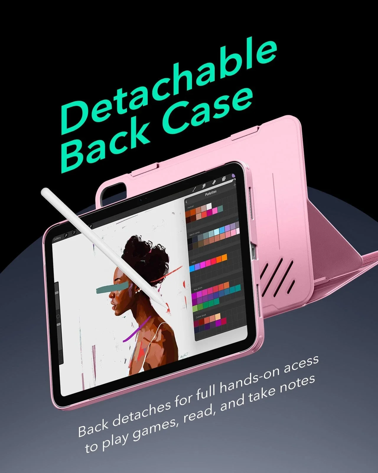 iPad Air 11" (2024), Air 10.9" (5th/4th Gen) Shift Magnetic Case - Pink - Image 5